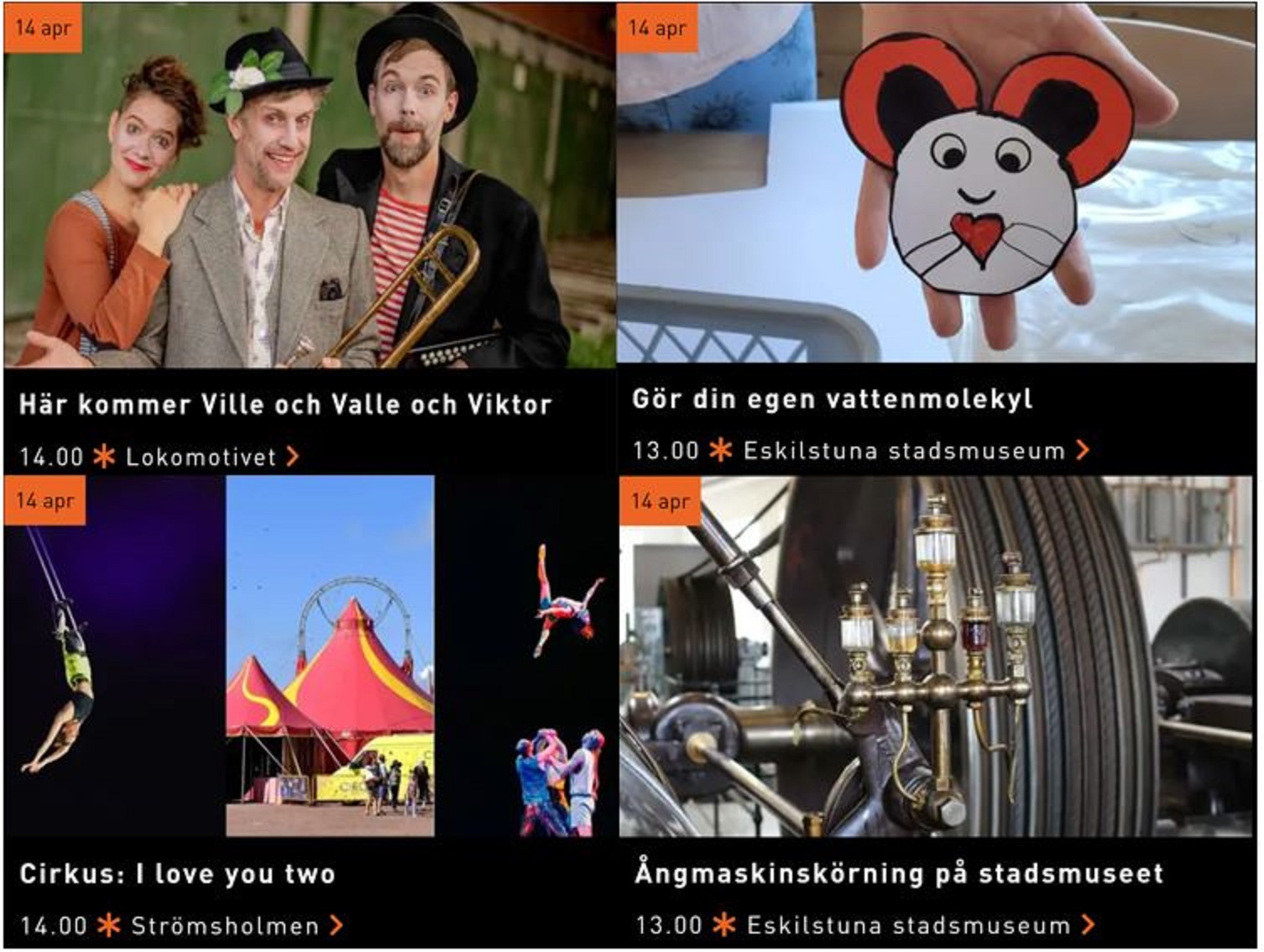 14 april. Resor till Eskilstuna och Kungsör